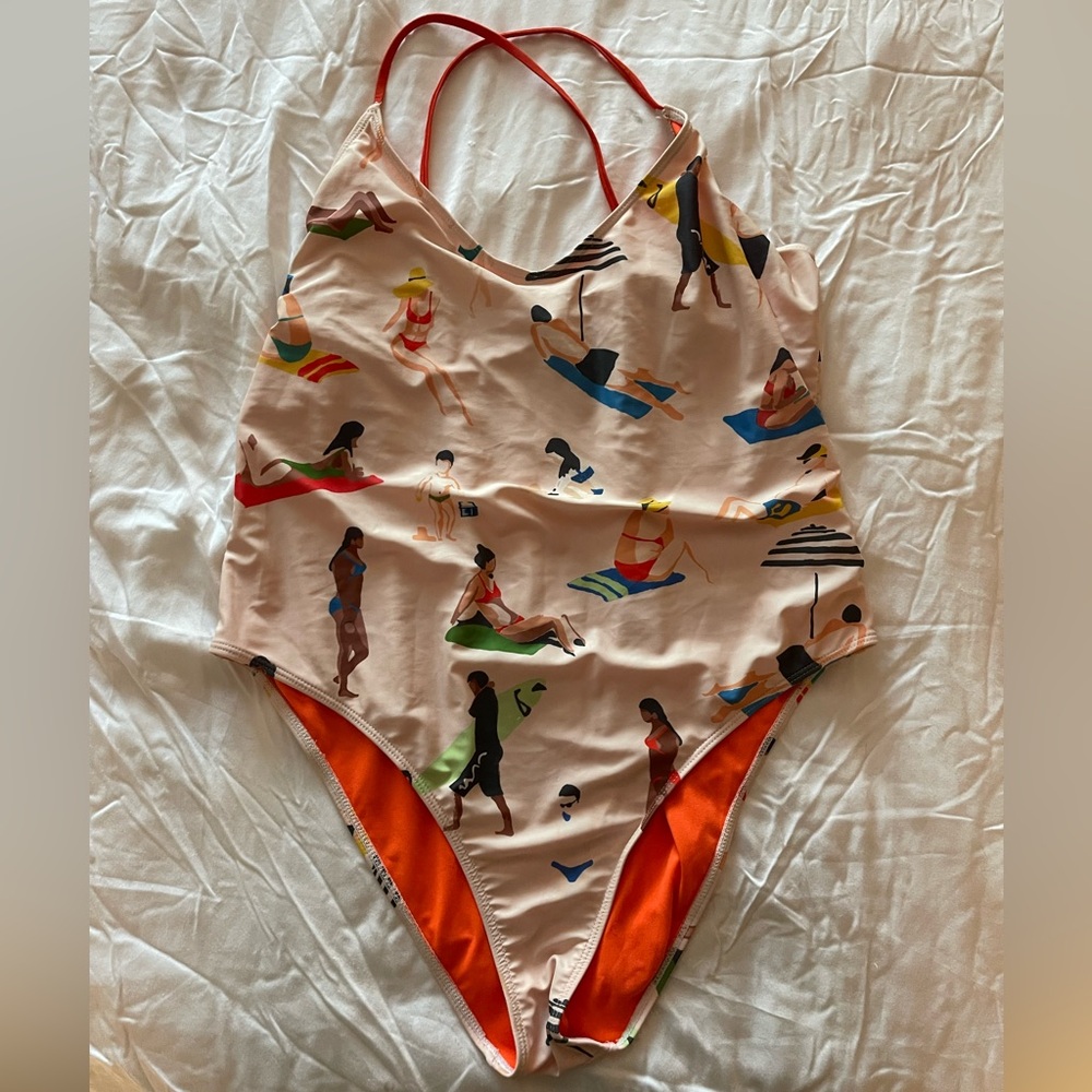 Never Fully Dressed Orange Swimsuit